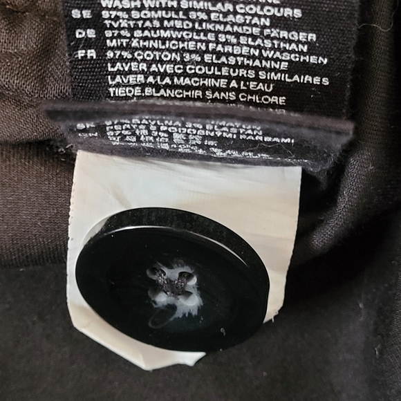 H & M Cotton Blend Button up  Black Coat with Tie Waist Sz 4 - Picture 12 of 12